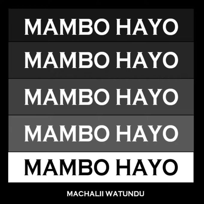 Machalii Watundu – Mambo Hayo